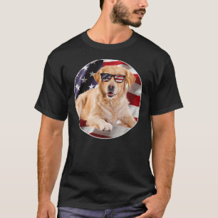 Camiseta Labrador Retriever Dog Usa Flag Patriot