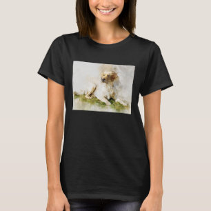 Camiseta Labrador Retriever Dog Watercolor Retrato 03