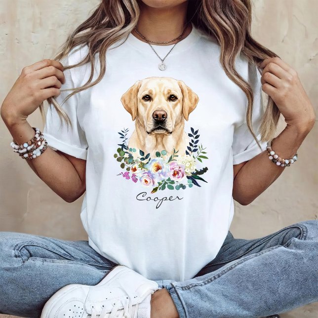 Camiseta Labrador Retriever em aquarela (Criador carregado)