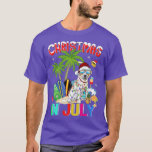 Camiseta Labrador Retriever em Santa Hat Sunglass Christm<br><div class="desc">Labrador Retriever em Santa Hat domina o Natal em julho Premium T-Shirt.</div>