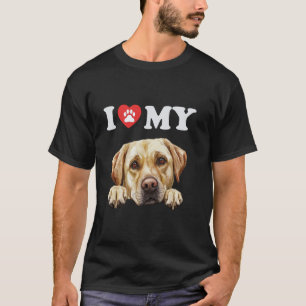Camiseta Labrador Retriever Eu Amo Meu Cachorro Divertido A