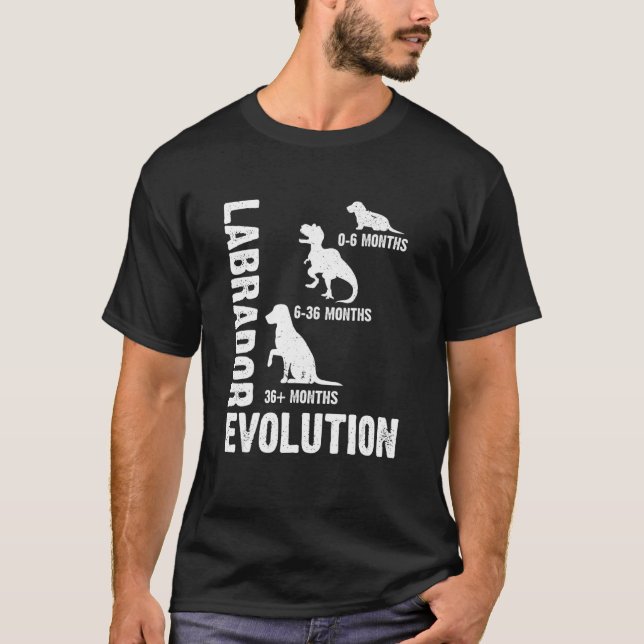 Camiseta Labrador Retriever Evolution para um Cachorro Labr (Frente)