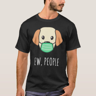 Camiseta Labrador Retriever Ew Pessoas Cachorro Com Máscar