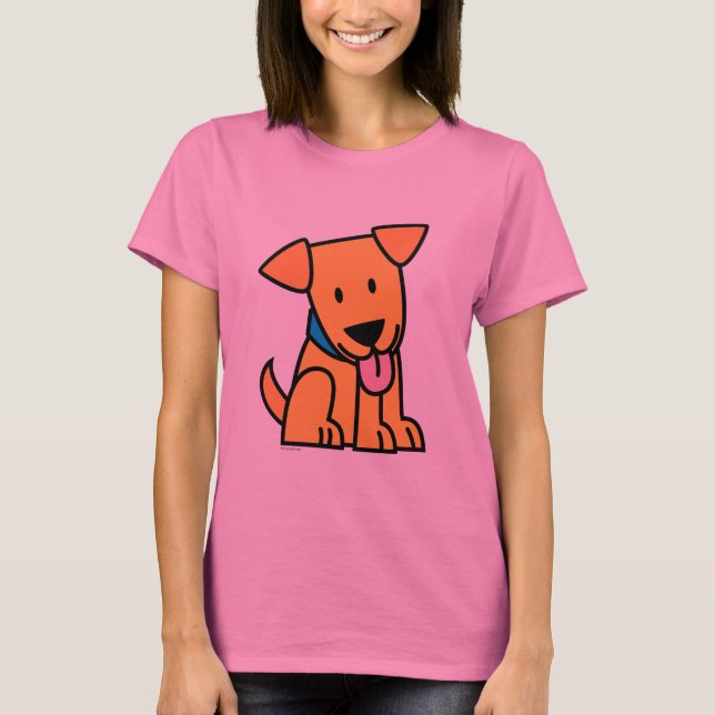 Camiseta Labrador Retriever filhote de cachorro sentado our (Frente)