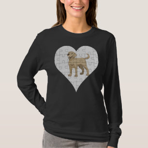 Camiseta Labrador Retriever Heart Jigsert Peças Labrador Re