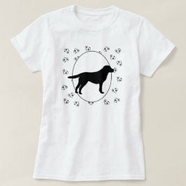 Camiseta Labrador Retriever Hearts and Pawprint