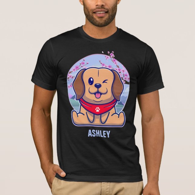 Camiseta Labrador Retriever Kawaii Cute Dog Pet (Frente)