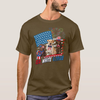 Camiseta Labrador Retriever Kawaii Red White e True 4º