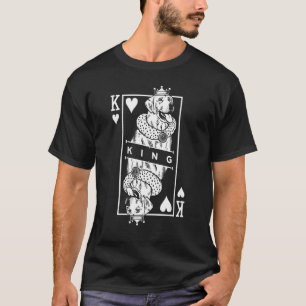 Camiseta Labrador Retriever King Of Hearts Engraçado Lab Do