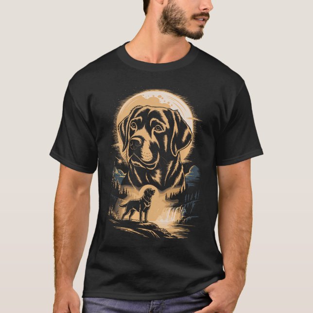 Camiseta Labrador Retriever Luar Cascata (Frente)
