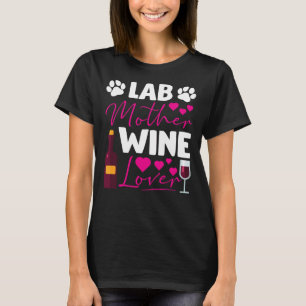 Camiseta Labrador Retriever Mãe Bebê De Vinho