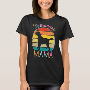 Camiseta Labrador Retriever Mama Colorida Vintage Retro Sun
