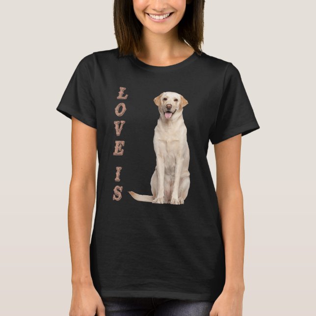 Camiseta Labrador Retriever Men Crianças White Lab Mo (Frente)
