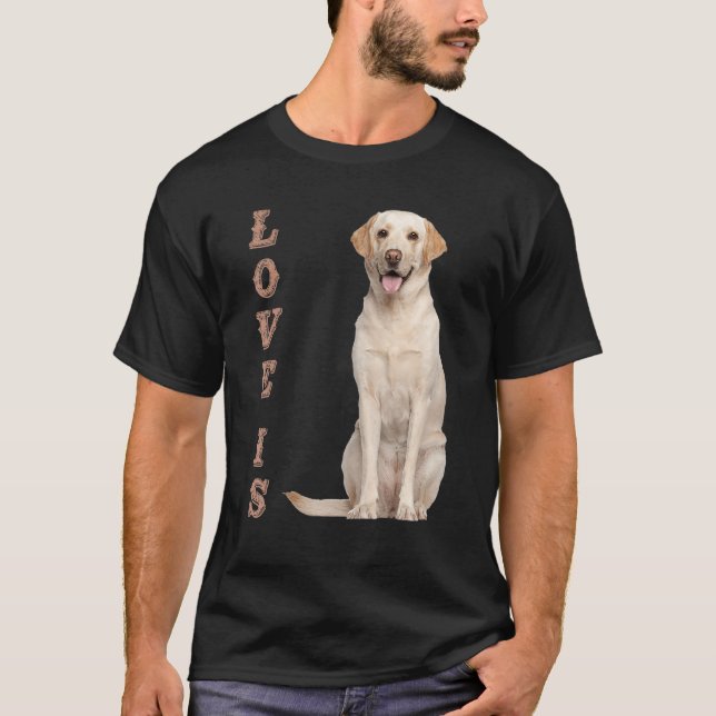 Camiseta Labrador Retriever Men Crianças White Lab Mo (Frente)