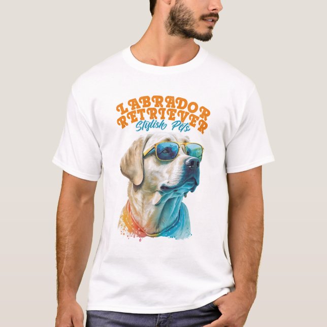 Camiseta Labrador Retriever Na moda Pets (Frente)
