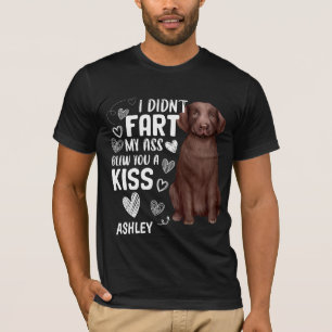 Camiseta Labrador Retriever Não Peidou Cachorro Beijo