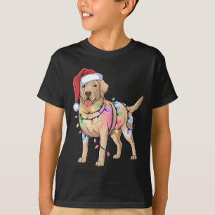 Camiseta Labrador Retriever Natal Cão Festivo Festivo Fôleg