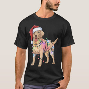 Camiseta Labrador Retriever Natal Cão Festivo Festivo Fôleg
