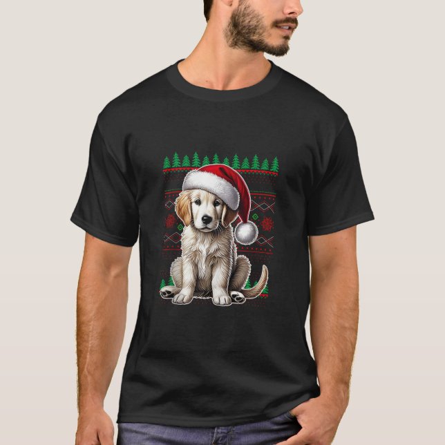 Camiseta Labrador Retriever Natal Feio Doce Engraçado Do (Frente)
