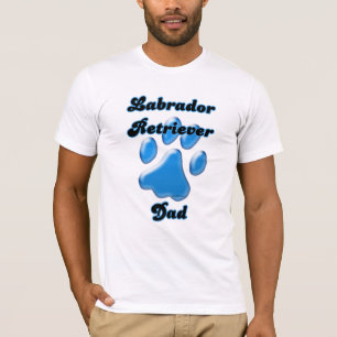 Camiseta Labrador Retriever Pai Blue Pawprint