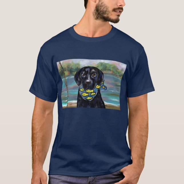 CAMISETA LABRADOR RETRIEVER PRETO (Frente)