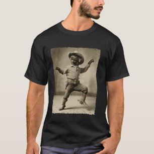 Camiseta Labrador Retriever Preto Cachorro Engraçado Cowboy