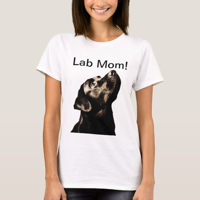 Camiseta Labrador retriever preto impressionante (Frente)