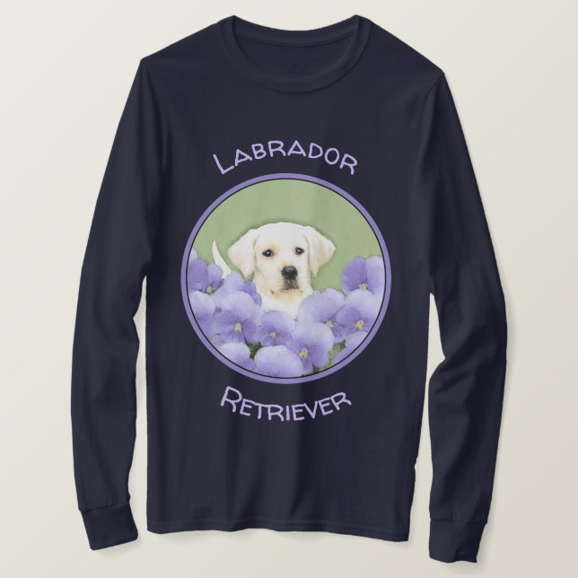 Camiseta Labrador Retriever Puppy Pintura Original (Frente do Design)