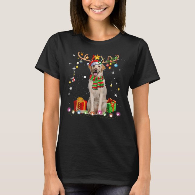 Camiseta Labrador Retriever Reindder Santa Hat (Frente)