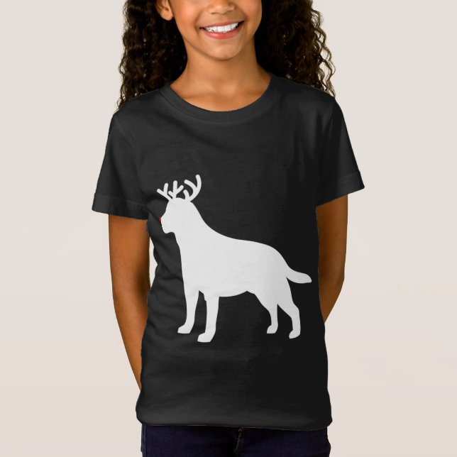 Camiseta Labrador Retriever Reindeer Cão de Natal (Frente)