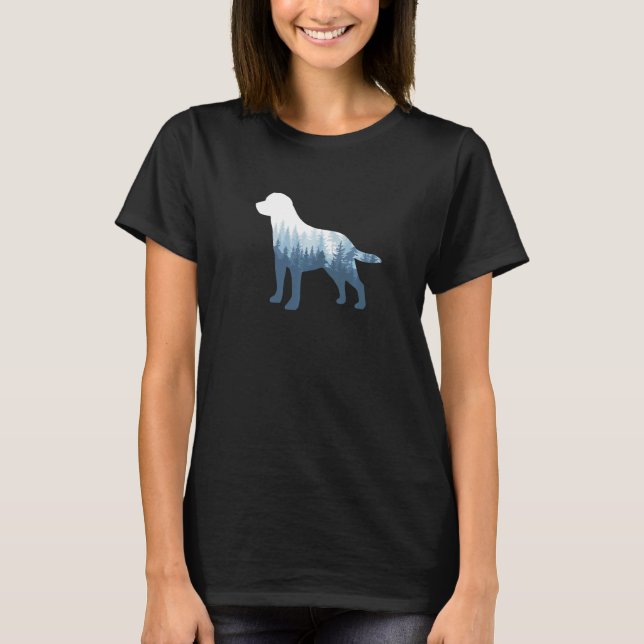 Camiseta Labrador Retriever Silhouter Cachorro ao ar livre  (Frente)