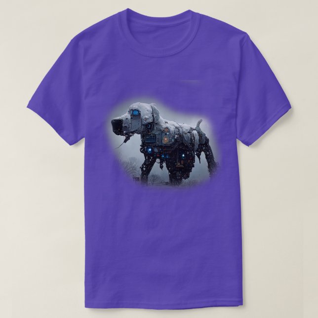 Camiseta Labrador Retriever Surreal Steampunk Trabalho de a (Frente do Design)