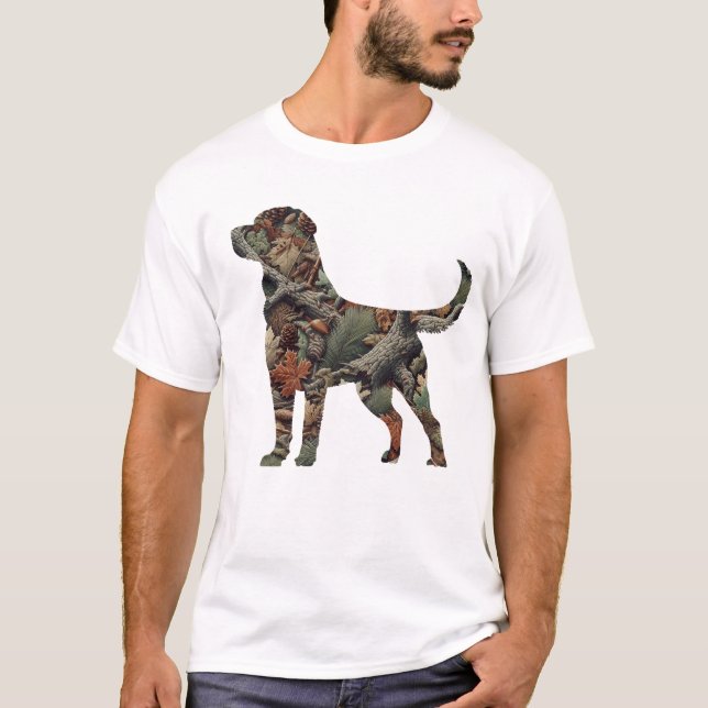 Camiseta Labrador Retriever T-Shirt com Camo (Frente)