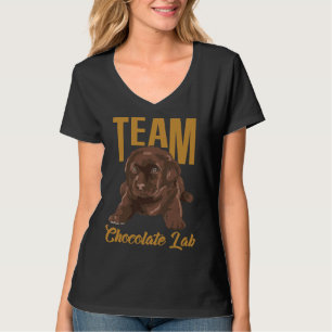Camiseta Labrador Retriever Team Chocolate Puppy Graphi