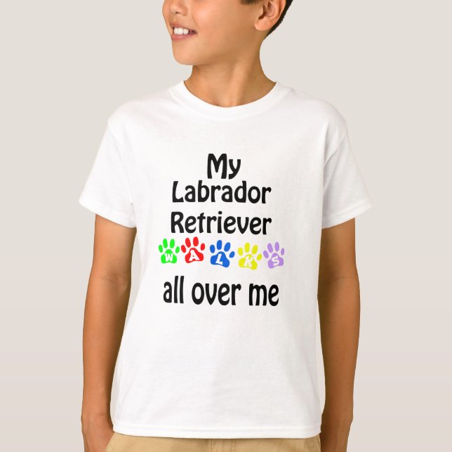 Camiseta Labrador Retriever Walks Design (Frente)