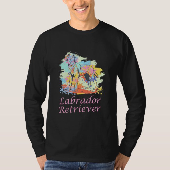 Camiseta Labrador Retriever Watercolor (Frente)