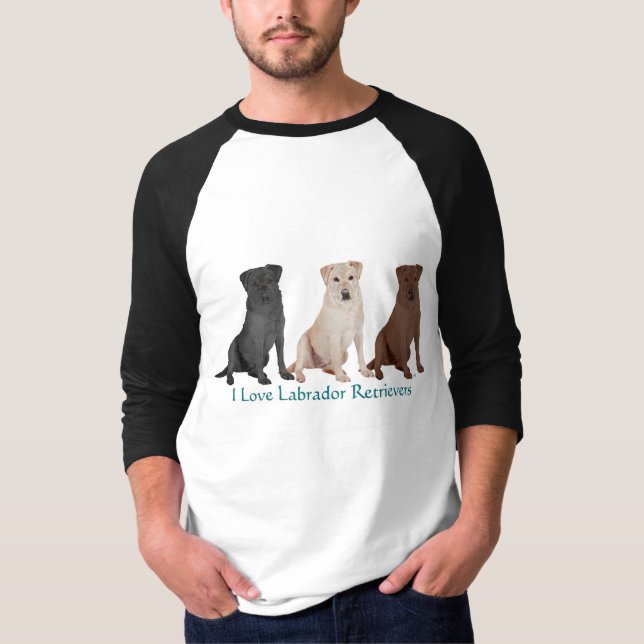 Camiseta Labrador Retrievers - 3 cores para amar (Frente)