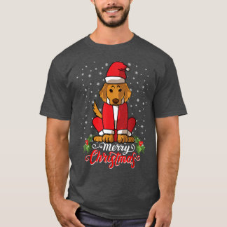 Camiseta Labrador Retriver Dog saúda Papais noeis de Natal 