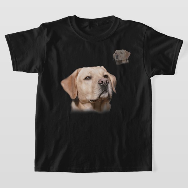 Camiseta Labrador School Foto Engraçado Laboratório Amarelo (Postura )