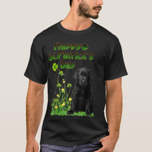 Camiseta Labrador Shamrock Dia de São Patrício Lab Dog Love