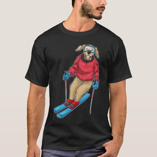 Camiseta Labrador Skier Ski (Frente)