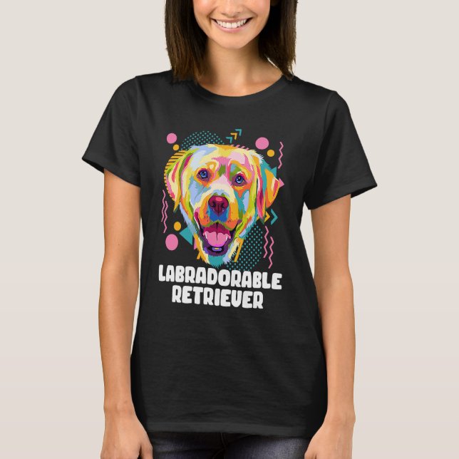 Camiseta Labradorable Retriever Animal Pun  Animal Meme Hum (Frente)