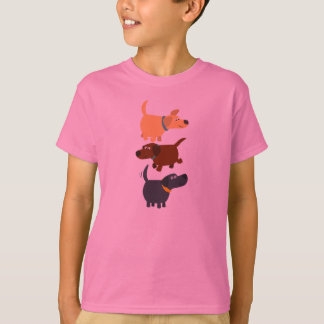 Camiseta Labradores de desenhos animados em 3 Flavors Kids