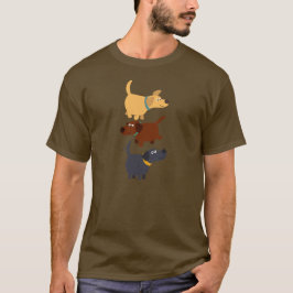 Camiseta Labradores de desenhos animados em 3 flavors T-shi
