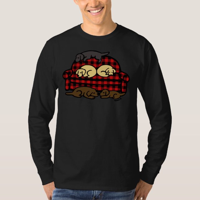 Camiseta Labradores No Sofá (Frente)