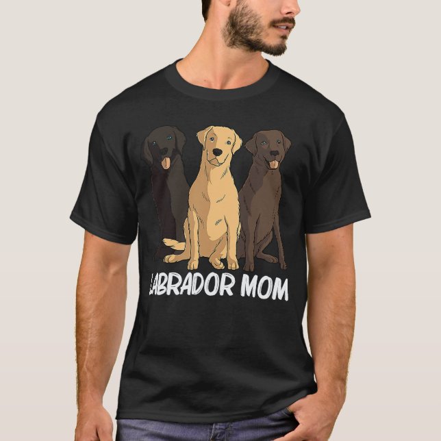 Camiseta Labradores Para Mãe Mulheres Retriever Labrador Ca (Frente)