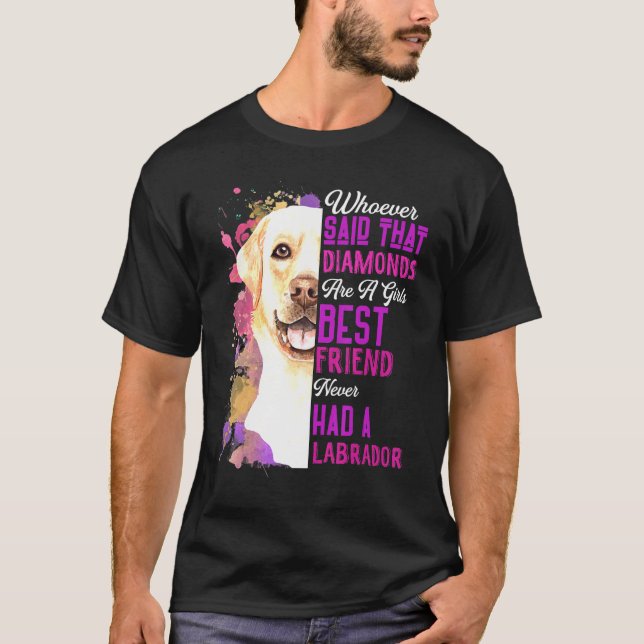 Camiseta Labradores São Amigas Melhores Amigas Mãe de Cacho (Frente)