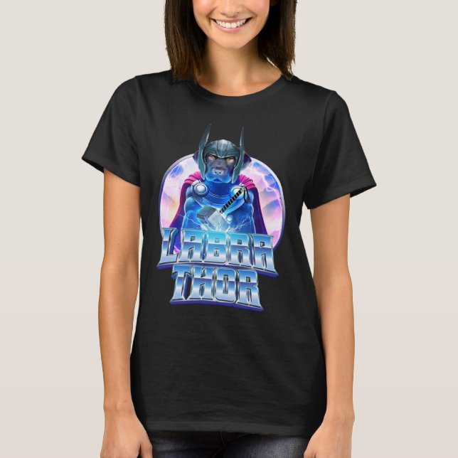 Camiseta Labrathor e chocolate doce Castanho Labrador (Frente)