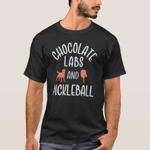 Camiseta Labs de Chocolate e Pickleball e Labrador Retriev