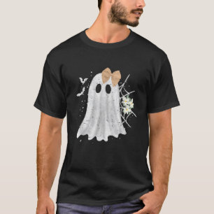 Camiseta Lace Floral Bonito Ghost Coquette Arco Girly Funny
